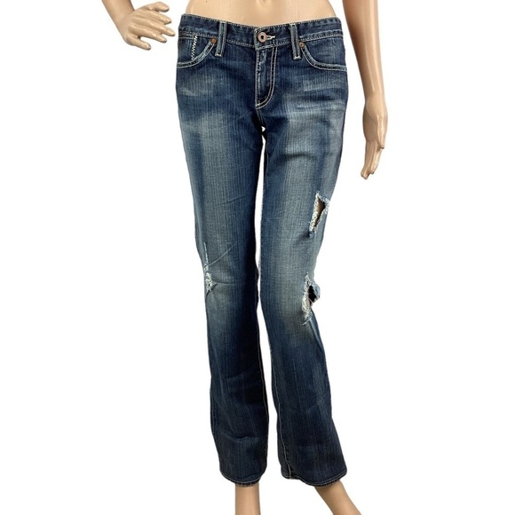 AG Adriano Goldschmied Jeans Size 28 Blue Distressed The Casablanca Style - Picture 1 of 7